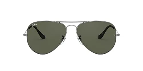 Ray-Ban RB 3025 AVIATOR LARGE METAL Sonnenbrille - Sportbrillen mit grauem Metall-Gestell und polarisierenden G15-Gläsern für optimalen UV-Schutz und klare Sicht.