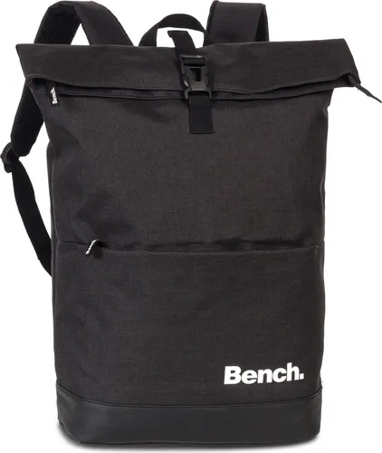 Bench Roll Top Rucksack 64180 - Schwarz - Wanderrucksack mit gepolsterter Laptoptasche, ideal für Ausflüge und den Alltag, bietet viel Stauraum und Ordnung für Ihre Utensilien.