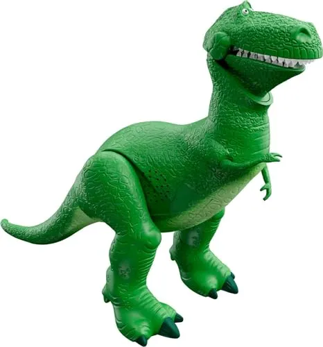 Mattel Disney und Pixar Toy Story sprechende Dinosaurier-Actionfigur mit Movng Armen, Roarin' Laughs Rex Dino Spielzeug, 27,4 cm T Rex mit 40+ Sounds & Sätzen