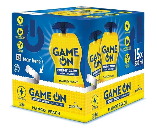 Trinkpäckchen Capri-Sun Game On Mango & Pfirsich a 330 ml 15
