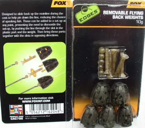 Fox Removable Flying Back Leads, 10 Gramm, Absenkblei, Backlead, Boilie Rig
