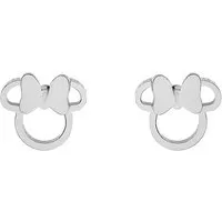 Disney Ohrstecker E600181L-B.CS Edelstahl - Ohrringe für Mädchen aus hochwertigem Edelstahl, mit zauberhaftem Disney-Design in elegantem Weiß - perfekt für kleine Prinzessinnen!