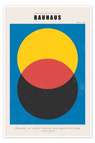 Posterlounge Wandbild Bauhaus Design and Architecture, Exhibition Posters, erhältlich als Poster, Leinwandbild, Wandsticker oder Acrylglasbild