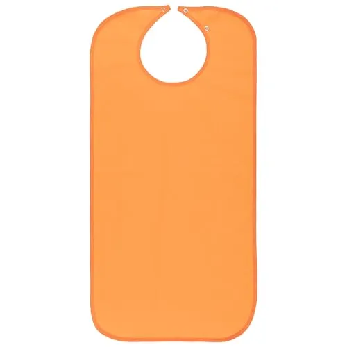Sensalou Lätzchen Ess-Schürze Ess-Latz für Erwachsene Senioren - Druckknopf Orange