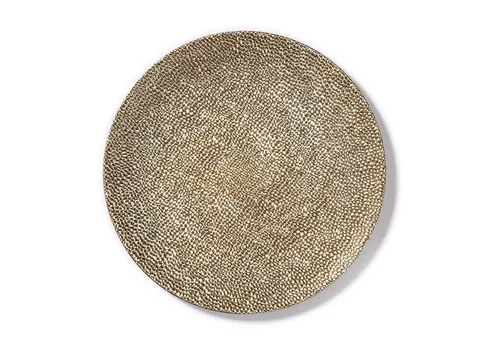 MAGIC by Inge Dekoteller, Dekoteller 33cm Kunststoff gehämmerte Optik - Gold metallic