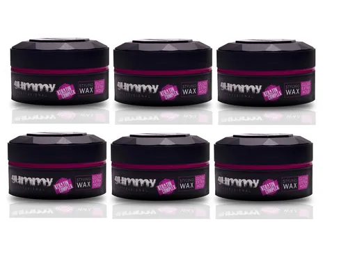 Fonex Gummy Gloss Extra Hold Haarwachs 6X 150 ml - Hochwertiges Haarwachs für extra Glanz und starken Halt. Ideal für kreative Stylings, alkoholfrei und ammoniakfrei, mit geprüften Inhaltsstoffen für schönes Haar.