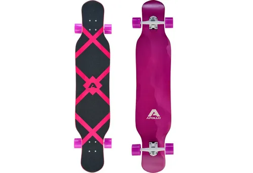 Apollo Dancer Longboard Papua - 46 x 9,5 Zoll - Longboard für Profis und Anfänger, mit ABEC 9 Kugellagern für maximale Wendigkeit und Flexibilität. Ideal für Tricks, Moves und entspanntes Cruisen.
