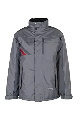 Winterjacke Highline 2301 - Zink/Schiefer/Rosso in Größe L - Wetter- und Kälteschutzjacke für optimale Sicherheit bei der Arbeit, in stylischem Design und robuster Qualität.