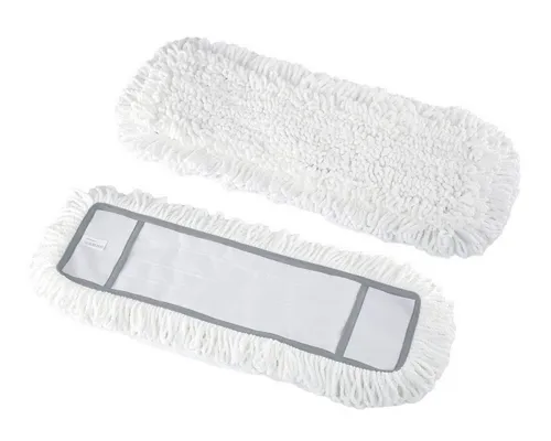 Michelino Mikrofaser Plüsch Wischmoppbezug 42x10 cm - Der Mikrofaser Plüsch Wischmoppbezug mit speziellen Chenille Borsten sorgt für eine gründliche Reinigung auf allen Böden. Mit 30% höherer Wasseraufnahme und pflegeleichtem, robustem Material ist er ideal für effiziente Reinigungsarbeiten.