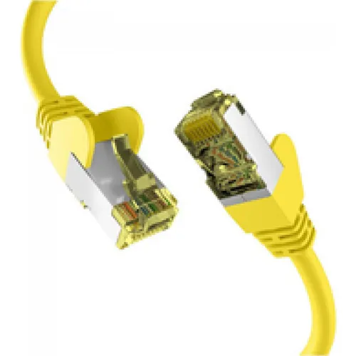 EFB EC020200072 - Cat.6a Patchkabel, 25 m, gelb - Hochgeschwindigkeits-Patchkabel Cat.6a, ideal für störungsfreie Datenübertragung bis 10 Gbit/s. Halogenfreier Außenmantel für zusätzliche Sicherheit, perfekt für schnelle Netzwerke.