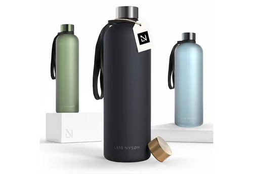 LARS NYSØM Trinkflasche Blæst schwarz 1500 ml