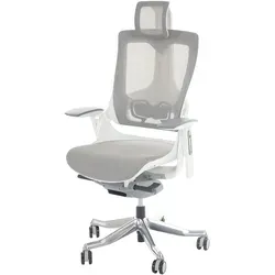 Merryfair Adelaide Bürostuhl – Ergonomischer Drehstuhl in Weiß-Grau