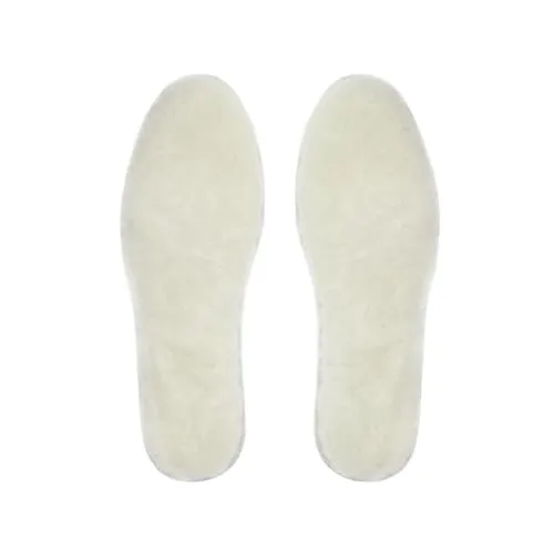 WINTER EINLEGESOHLE FUßBETT ECHT DEUTSCHES MERINOSCHAFFELL WEICH&WARM EU35-47 (Weiß, 43)