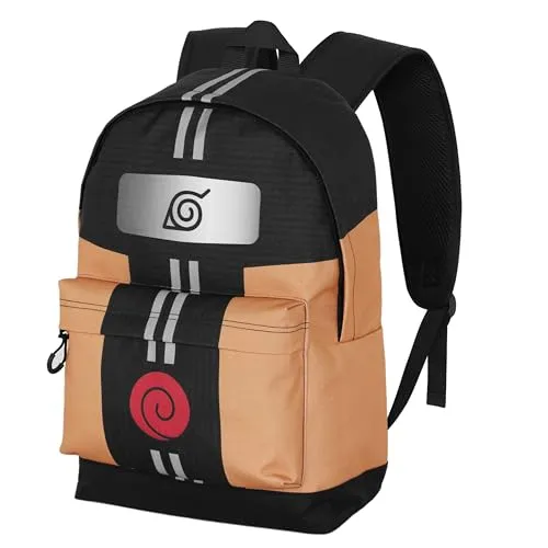 Karactermania Naruto Dress Rucksack Schwarz - Stylischer Naruto Schulrucksack, geräumig mit 44x31x18 cm, aus strapazierfähigem Material und ideal für Fans der Anime-Serie. Perfekt für Schule, Uni oder Freizeit, mit speziellen Fächern für Laptop und Zubehör.