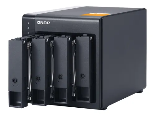 QNAP TL-D400S - 4-Schächte Festplatten-Array, SATA 6Gb/s für schnelle Datenübertragungen und erweiterbaren Speicher