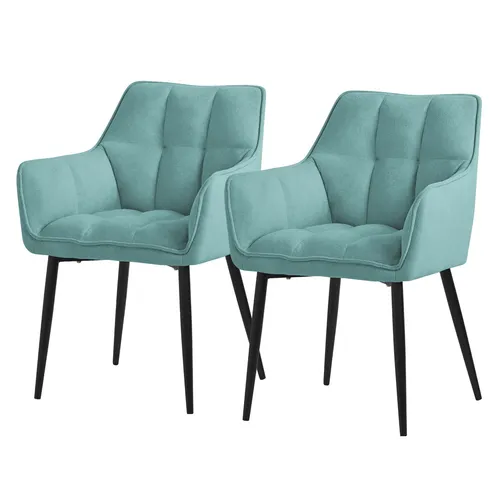 ML-DESIGN Polsterstuhl Esszimmerstuhl Petrol (2 St) in petrol von ML DESIGN modern liv