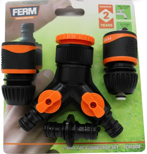 Wasseranschluss Set Y Stück Wasserverteiler Schlauchstück Wasserstop Kupplung