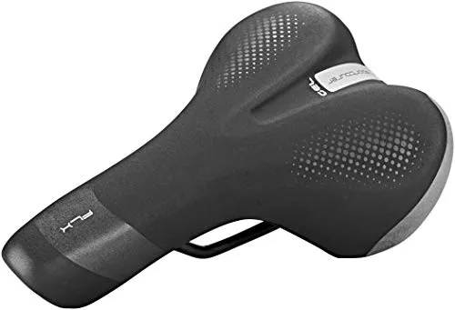 Sportourer Herren FLX Man Gel Hi-Viz Fahrradsattel - Fahrradsättel für Trekking mit FeC Aluminium Gestell und komfortablem Gel, ideal für lange Fahrten und optimale Sichtbarkeit.