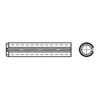 DIN 1481/ISO 8752 Spannstifte Federstahl 4 x 50 mm - 500 Stück - Hochwertige Spannstifte aus Federstahl mit einem Durchmesser von 4 mm und einer Länge von 50 mm. Ideal für die professionelle Anwendung in der Montage und Konstruktion.