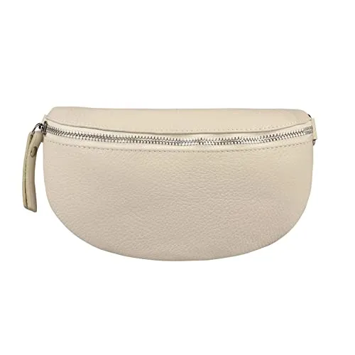 Made in Italy Damen Leder Gürteltasche - Elegante Gürteltasche aus echtem italienischem Leder, vielseitig tragbar als Crossbody oder Bauchtasche. Ideal für Fashion-Liebhaberinnen, die Stil und Funktionalität schätzen.