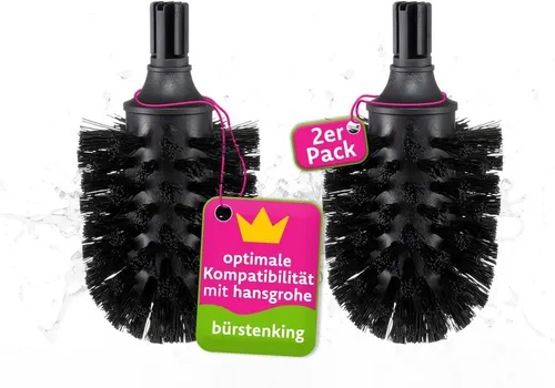Bürstenking Reinigungsbürste passend für hansgrohe WC-Garnituren, Axor, Allegroh, Arco, Carlton, Mondaro, Uno, Terrano, Steel, Starck, (2 Stück)