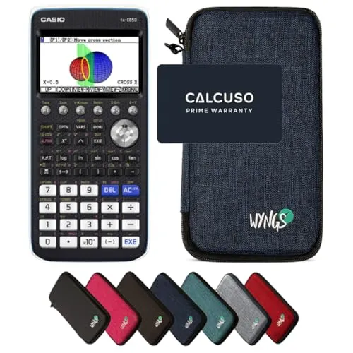 CASIO fx-CG50 Grafikrechner mit WYNGS Schutztasche Blau in blau von CASIO