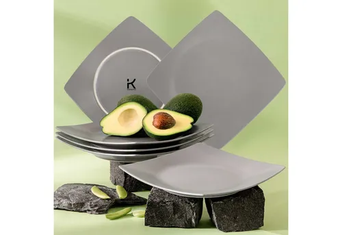 KONSIMO® Teller-Set EPIRI in grau von KONSIMO®