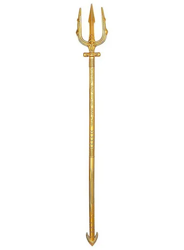 Funidelia Aquaman Dreizack für Herren - Kostüm-Outfits für Erwachsene, goldener Dreizack aus 100% Plastik, perfektes Accessoire für Karneval und Kostümpartys.