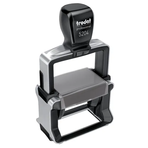 Trodat Textstempel 5204, individualisierbar - Selbstfärbender Stempel in Schwarz mit individueller Logo-Gestaltung, ideal für professionelle Anwendungen und schnelle Abdrucke.