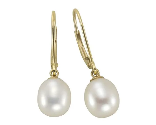 Vivance Paar Ohrhänger 375 Gold mit Perle 8-8,5mm von Vivance