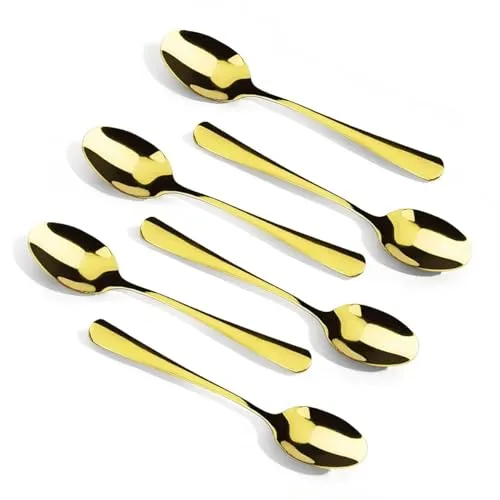 Q&A Espressolöffel Gold, 6 Stück, 10,4 cm
