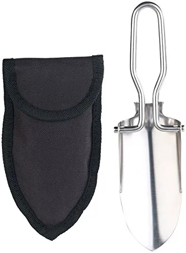 Semptec Urban Survival Technology Schaufel: Klappbare Mini-Handschaufel, ultrakompakt, Edelstahl, mit Gürteltasche (Mini Schaufel, klappbar, Klappspaten)