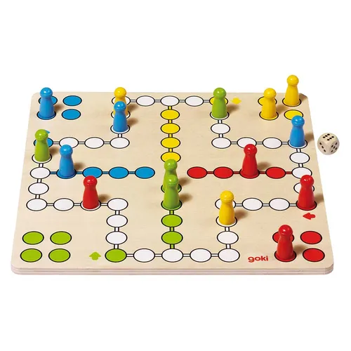 goki 56710 Brettspiel Ludo, basic., bunt (1 Stück) von goki