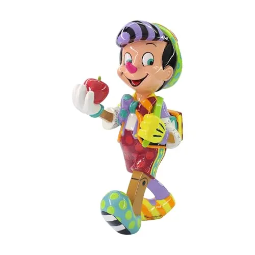 Disney Britto Collection Pinocchio Figurine - Sammlerfigur im einzigartigen Pop-Art-Stil von Romero Britto, handgemacht und handbemalt, ideal als besonderes Geschenk in einer eleganten Markengeschenkbox.