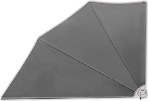 vidaXL Faltbarer Balkonfächer Grau 160×240 cm - Sichtschutz für Balkon, Terrasse oder Garten - dieser robuste, faltbare Balkonfächer aus strapazierfähigem Polyester bietet UV-Schutz und Privatsphäre, ideal für entspannte Stunden im Freien.