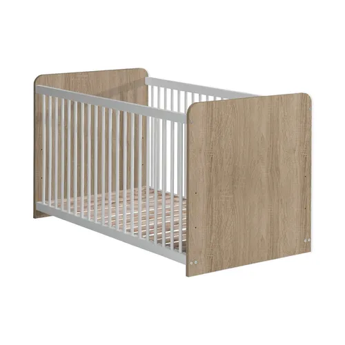 Roba Hausbett - Babybett Pinie Weiß 70x140 cm - Modernes Gitterbett aus massivem Holz mit 3 Schlupfsprossen, ideal für Babys und Kleinkinder. Speditionslieferung bis in die Wohnung.