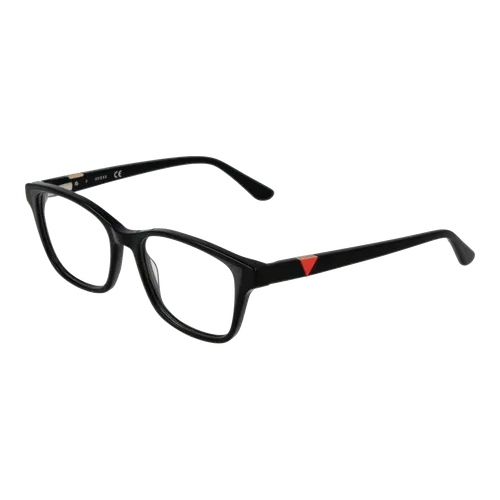 Guess Brille GU2810 001 50 Damen Schwarz - Brillenfassung für Damen, stylischer quadratischer Rahmen in Schwarz, inklusive Original-Etui und mit komfortablem Federscharnier für perfekten Sitz.