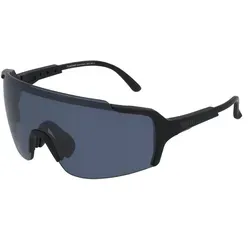 Smith FLYWHEEL Unisex-Sonnenbrille - Sportbrillen mit Halbrand und Monoscheibe, leichtes Kunststoff-Gestell in elegantem Schwarz, ideal für aktiven Lifestyle und optimalen UV-Schutz.