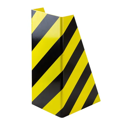 U - Anfahrschutz Rammschutz Regalschutz Eckschutz 22x16,5x40 cm - Robuster Anfahrschutz für Palettenregale, mit 5 mm Materialstärke und gelb/schwarzen Signalfarben für hohe Sichtbarkeit und Sicherheit.