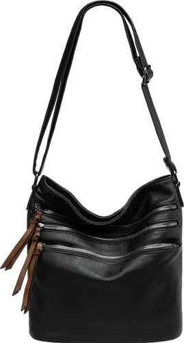 Caspar Umhängetasche TS1071 sportlich elegante mittelgroße Damen Crossbody Bag Umhängetasche