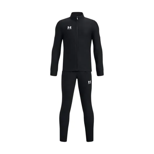 Under Armour Jungen UA B s Challenger Tracksuit - Schwarz, stylischer Trainingsanzug für optimale Bewegungsfreiheit und Komfort