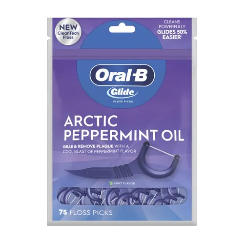 Oral-B Glide Arctic Minzöl Zahnseide-Sticks, 75 Stück, für frischen Atem