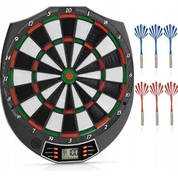 Outtec® Elektronische Dartscheibe mit LED-Bildschirm – 18 Spiele für 1-8 Spieler