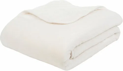 Gözze Premium Cashmere-Feeling Wohn- und Kuscheldecke 130 x 170 cm - Bettdecken: Superweiche Kuscheldecke in Wollweiß mit erstklassiger Wärmespeicherung (500 g/m²) – ideal für gemütliche Stunden und perfekt kombinierbar mit Gözze Cashmere Kissen.