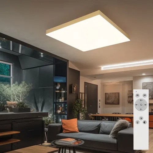 Deckenleuchte mit Fernbedienung, dimmbar und Nachtlicht - Lampen mit 24W LED, 1600 Lumen, CCT von 2700-6500K, ideal für stimmungsvolle Beleuchtung in Wohn- und Esszimmer.