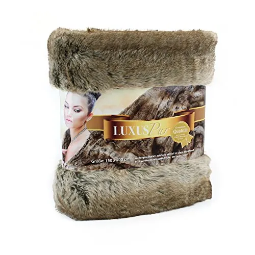 Wohndecke Braunbär Felloptik, Gözze in braun von Gözze