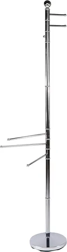 axentia Handtuchhalter Romino - Stylischer Handtuchhalter aus verchromtem Metall, ideal für das Bad oder die Sauna, mit einer Höhe von 176 cm für optimalen Platz und Nutzung.