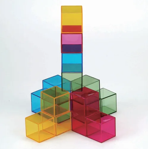 WePlay KC2002 - Rainbow Block, 16-teilig - Bauklötze & Bausteine, farbenfrohes 16-teiliges Set für kreatives Spielen und Lernen, ideal für Kinder ab 3 Jahren.