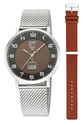 Ett Eco Tech Time Uhr EGS-11624-22MS - Elegante Herrenuhr in Silber, Einheitsgröße, mit umweltfreundlicher Technologie für stilbewusste Männer.