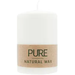 PURE NATURAL WAX Stumpenkerze von WENZEL, 90/60 mm von Richard Wenzel